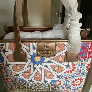 Women's Geometric Tote Bag - Multicolor